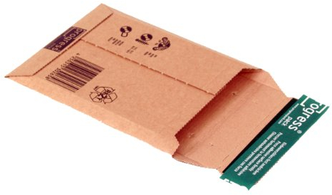 progressPACK Disk-Pack Versandtasche Premium PP W01.00 aus Wellpappe für 1-2 CDs, 145 x 190 x bis 25 mm, 25-er Pack, braun