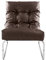 Quadratisch Modern Braun Kunstleder Lounge Stuhl