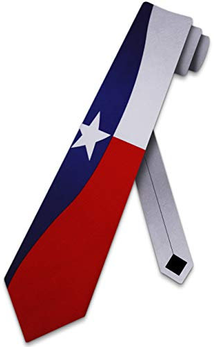 Three Rooker Krawatte mit Texas-Flagge, Mehrfarbig/Meereswellen (Ocean Tides), Adult size - approximately 57 inches long
