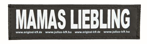 JULIUS K-9 Klettaufschrift, Mamas LIEBLING, klein, Schwarz