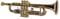 Mainly Metal Gold Metall-Emaille-Brosche mit Jazzmusik-Trompete
