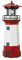 EASYmaxx Solar-Leuchtturm | 360 Grad, bis zu 8 Stunden LED-Leuchtfeuer | Tageslichtsensor für automatisches Ein- und Ausschalten | Kabellos, Outdoor und Indoor