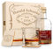 6 TLG Geschenk-Set in Holzkiste mit Gravur - 2 Whiskygläser, 2 Untersetzer und Whisky-Karaffe in Geschenk-Box - Personalisiert zum Geburtstag - Motiv Quality Whisky