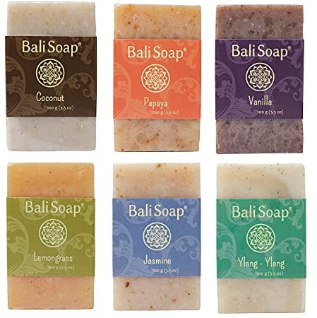 Bali Soap – Green Collection – natürliche Seife für Männer und Frauen – vegan, handgemacht, Badeseife – Variety Soap Pack, je 100 g