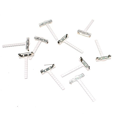 Floral-Direkt 10 x Anstecknadel Anstecker Hochzeit Corsage Revers Clip Pin Corsageclip