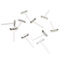 Floral-Direkt 10 x Anstecknadel Anstecker Hochzeit Corsage Revers Clip Pin Corsageclip