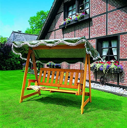 Promadino Hollywoodschaukel mit grünem Dach
