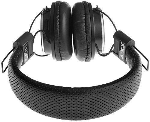 XX.Y Stereo Kopfhörer Retro Optik mit integriertem MP3/4 Player für SD/SDHC Karten und UKW Radio schwarz