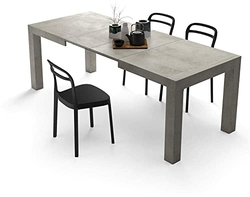 Mobili Fiver, Ausziehtisch Küche, Iacopo, Zementoptik, 140 x 90 x 77 cm