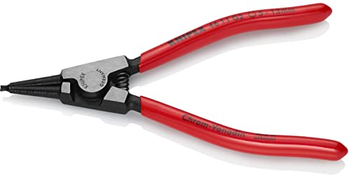 KNIPEX 46 11 G2 Circlip Pliers for grip rings on shafts plastic coated black atramentized 140 mm