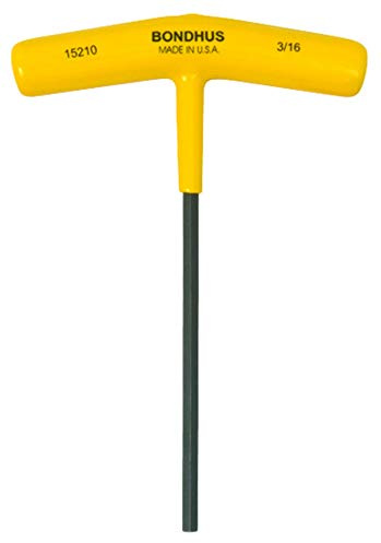 Bondhus 15210 3/16 Hex Tip T-Handle w/ProGuard Finish, multi, one size
