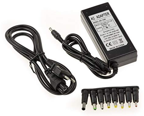 KALEA-INFORMATIQUE Alimentazione da 220V a 12V DC 8A fornita con 8 tappi terminali adattabili