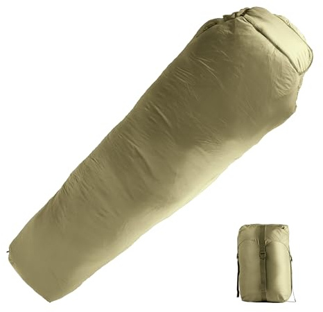 Mil-Tec Schlafsack Tactical • Jahreszeiten Mumienschlafsack mit Thermolite-Isolierung • Outdoor & Camping Schlafsack Erwachsene • Leicht, warm, wasserabweisend • Schlafsack kleines Packmaß