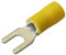 All Trade Direct 100 x Yellow 4.3mm Fork Insulated Wire Connector Electrical Crimp Terminal