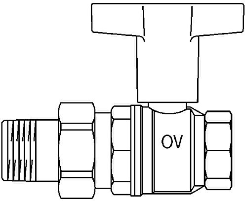 Oventrop OV Kugelhahn Optibal DN 25 1, vern.m.Knebelgriff, i/Vsb a