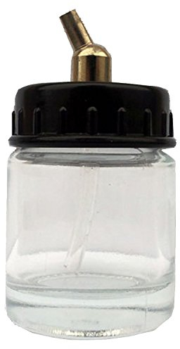 Andreas Dell 10x 22ml Airbrush Farben Glasbehälter BD-02 Farbtopf Mischglas Behälter Aufbewahrglas mit Anschluss