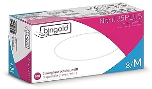 Einmalhandschuhe Nitril 35PLUS, weiß, 100-er Pack, Größe M