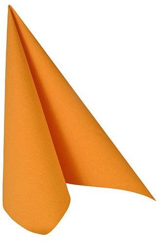 Premium Servietten ROYAL Collection 1/4-Falz 40 cm x 40 cm orange für Hochzeitsfeier. Menge: 100 St