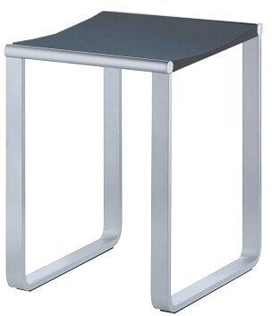 Keuco Hocker Plan 14982, Aluminium silber-eloxiert/schwarzgrau