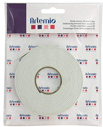 Artemio 18003002 Ruban Mousse Adhésif 3D Plastique Multicolore 2,7m X 1cm X 1cm