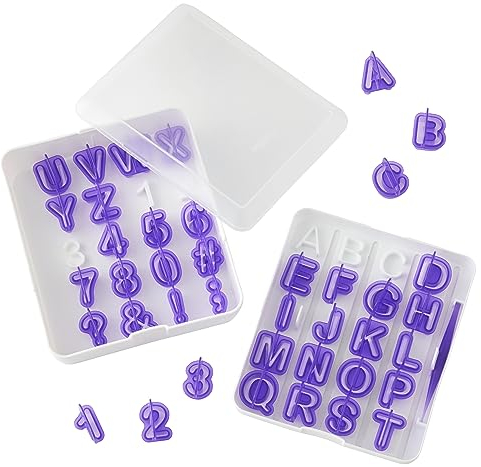 Wilton Fondant-Ausstecher-Set Buchstaben und Zahlen, 40-Teilig, 2.92 x 2.76 x 2.92 cm