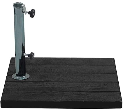 Maffei Art 304B Base per ombrelloni in Cemento Effetto Legno sulla Parte Superiore. Peso kg 20. Made in Italy