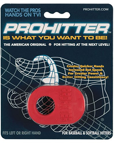 PROHITTER Mazza da baseball e softball grip aiuto allenamento adulto rosso