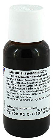 MERCURIALIS PERENNIS 20% Tinktur 100 ml
