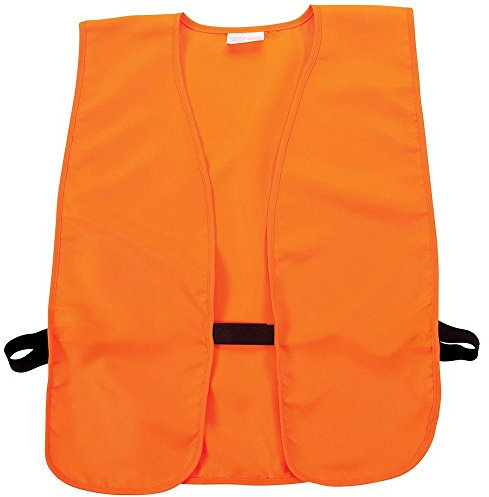 Allen Company Blaze Orange Hunting Vest (Adult, XL or Child) Quiet Polyester, No Zippers - Adjustable Hook and Loop Closure - Fits Over Jacket (26-60) - High Visibility Vest - Hunting Accessories