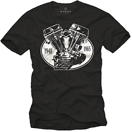 MAKAYA Biker T-Shirt Panhead Motorrad Chopper Größe S-XXXXXL