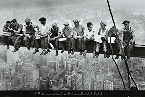 GB eye Lunch On A Skyscraper Figurative Poster, 91 x 61 cm, Wohnzimmer, Wandposter