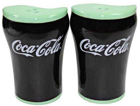 Coca-Cola Bell Glass Salt and Pepper Shakers by Coca-Cola
