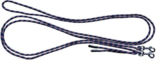 Harry's Horse Longe für Pferd mit Karabinerhaken, 5,5 Meter, Ausbinder Longe, Longierbedarf, Blau