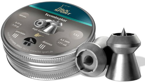 Unbekannt H&N Terminator Spitzkopf Diabolo Kal. 4,5mm 400 Stück Munition