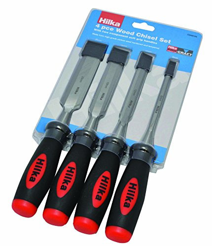 Hilka 72040104 Pro Craft Wood Soft Grip Chisel Set