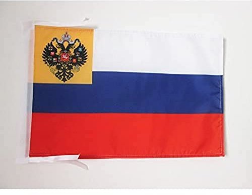 AZ FLAG - Drapeau Empire Russe 1914-1917 - 45x30 cm - Pavillon Impérial De Russie 100% Polyester Avec Deux Cordelettes - 20g