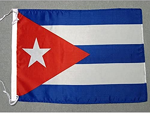 AZ FLAG Bandera de Cuba 45x30cm - BANDERINA Cubana 30 x 45 cm cordeles Poliester Ligero