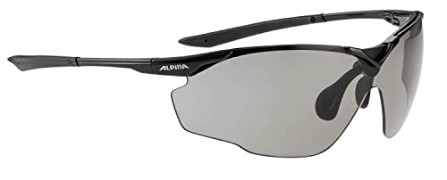 ALPINA SPLINTER SHIELD V - Selbsttönende, Bruchfeste & Beschlagfreie Sport- & Fahrradbrille Mit 100% UV-Schutz Für Erwachsene, black, One Size