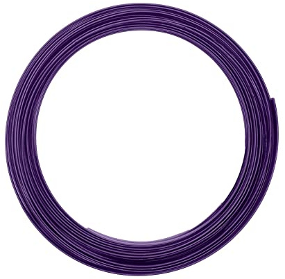 Vaessen Creative Flach Basteldraht und Schmuckdraht 5 m x 5 mm x 1 mm Aubergine (Lila) – Flexibler Draht zum Basteln für Blumenkranz, Scmuckherstellung und Modellbau