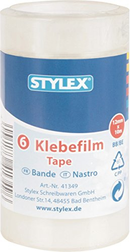 Klebefilm, 6er Packung, 12 mm x 10 m