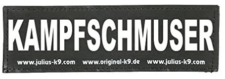 Julius-K9 162LR-G-32953 Klettaufschrift, KAMPFSCHMUSER, schwarz