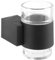 Tiger Nomad Glas Zahnputzbecher, Edelstahl pulverbeschichtet, schwarz, 81 x 93 x 100 mm