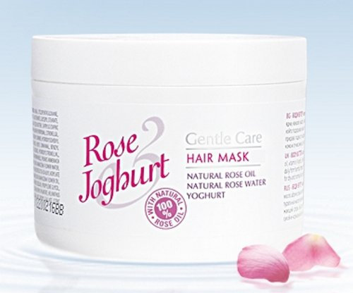 Bulgarska Rosa/Rosa/Yogurt Maschera per capelli 220 ml con olio di rosa, acqua di rosa e yogurt