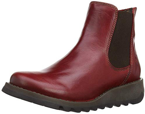 Fly London Women's Salv Chelsea Boots, Red, 5 UK