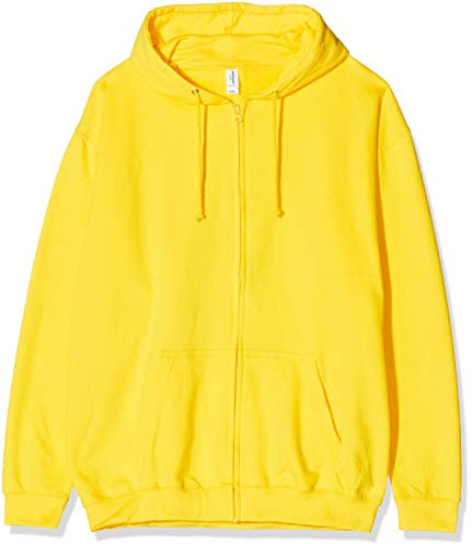 AWDis Just Hoods Men's Zoodie Hoodie, Yellow (Sun Yellow), Medium