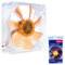 Akasa 92mm Amber | Silent Fan | 18.0dB | 3-pin to 4-pin adapter | 1400 RPM | High Airflow & Static Pressure | For PCs, Heatsink, CPU cooling and Ventilation | AK-184-L2B