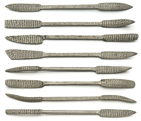 artdee 8-tlg. Specksteinwerkzeugset Feilen-Set (8tlg.) für die Bearbeitung von Speckstein, Ton & Gips Specksteinwerkzeug Specksteinraspel Specksteinfeilenset Raspelset