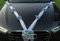 Organza M Auto Schmuck Braut Paar Rose Deko Dekoration Autoschmuck Hochzeit Car Auto Wedding Deko (Blau/Weiß)