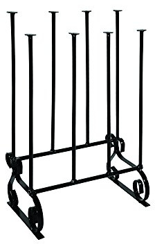 Garden Pride Wellington Boot Rack - Black - Metal - Indoor and outdoor - Holds four pairs of Wellies - The Ideal Welly Storage Solution - Wellington Boot Stand