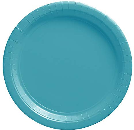 Amscan Caribbean Blue Dinner Paper Plate Value Pack 23cm - 50 pcs